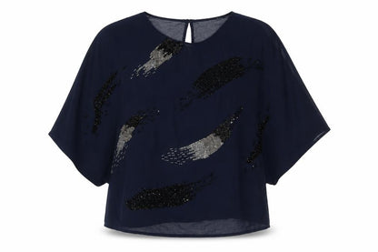 Womens UK Size 10 New Look Blue Basic Blouse