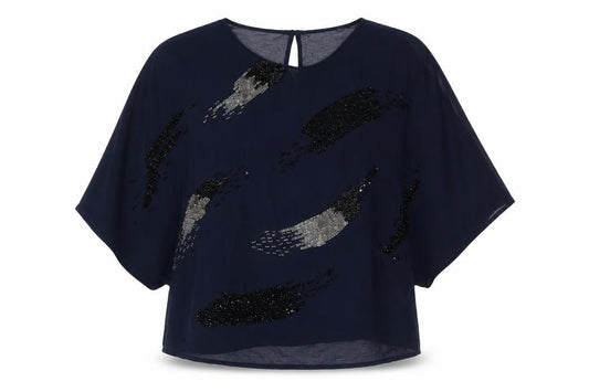 Womens UK Size 10 New Look Blue Basic Blouse