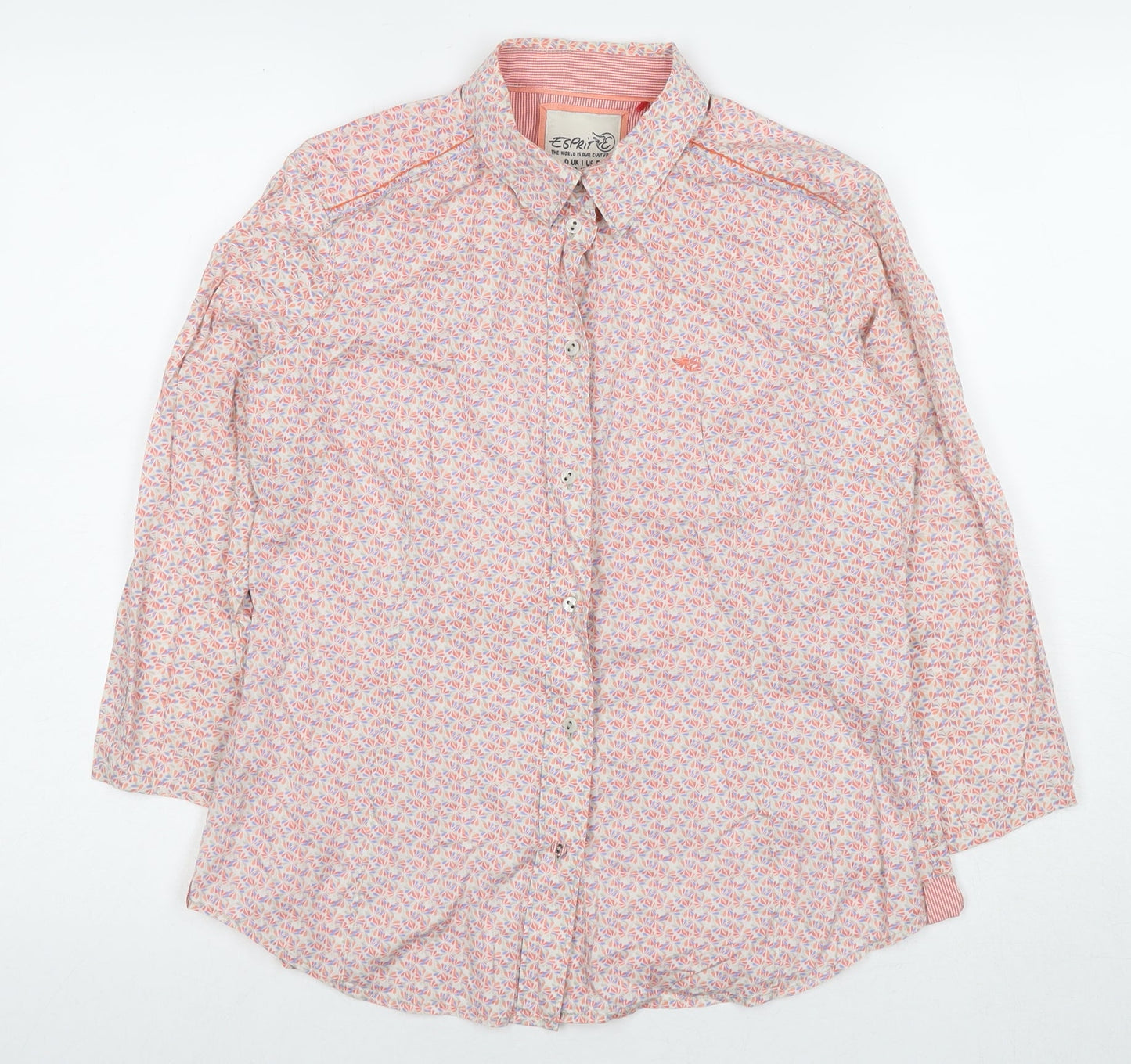 Womens UK Size 10 Esprit Multicoloured Basic Button-Up