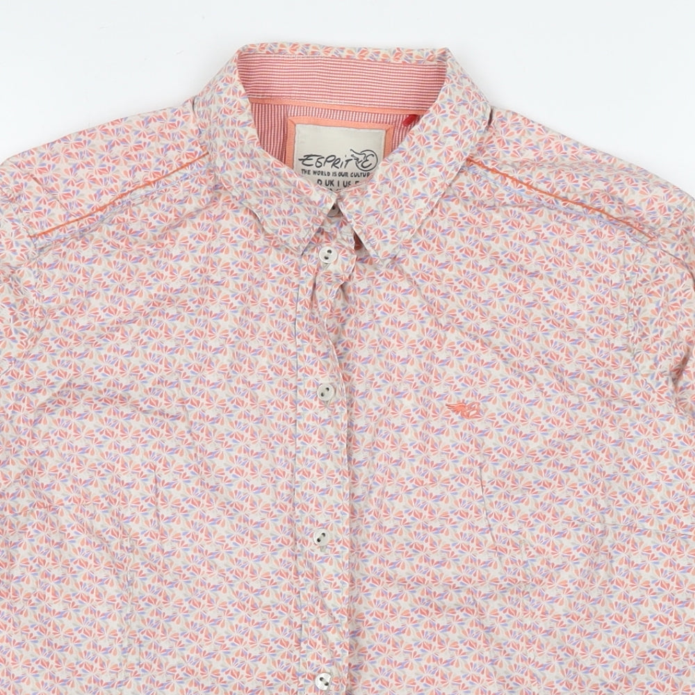 Womens UK Size 10 Esprit Multicoloured Basic Button-Up