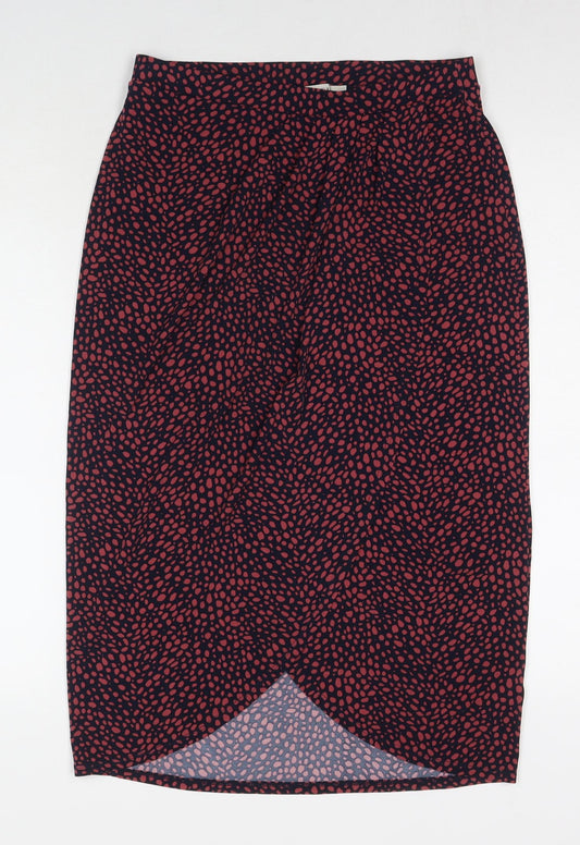 Oasis Womens Multicoloured Geometric Polyester A-Line Skirt Size S