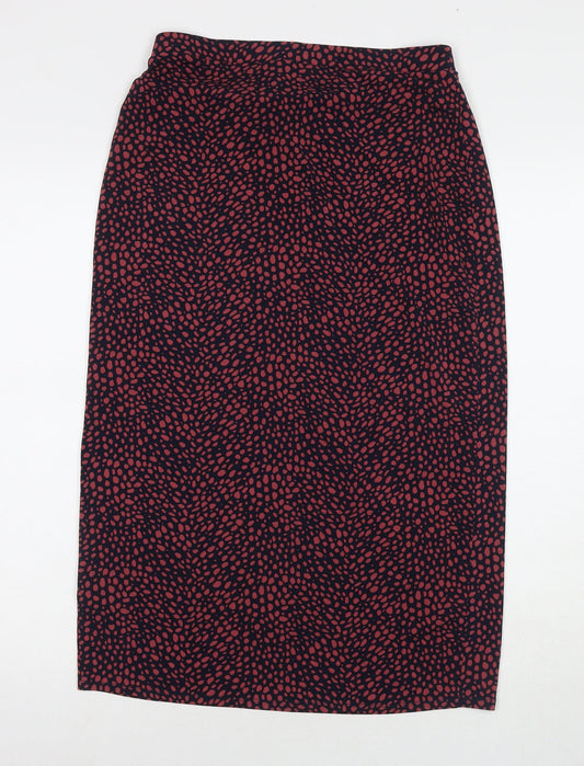 Oasis Womens Multicoloured Geometric Polyester A-Line Skirt Size S