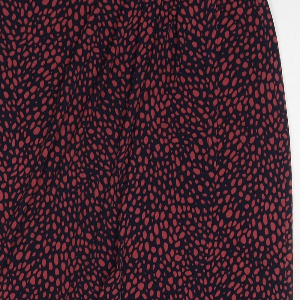 Oasis Womens Multicoloured Geometric Polyester A-Line Skirt Size S