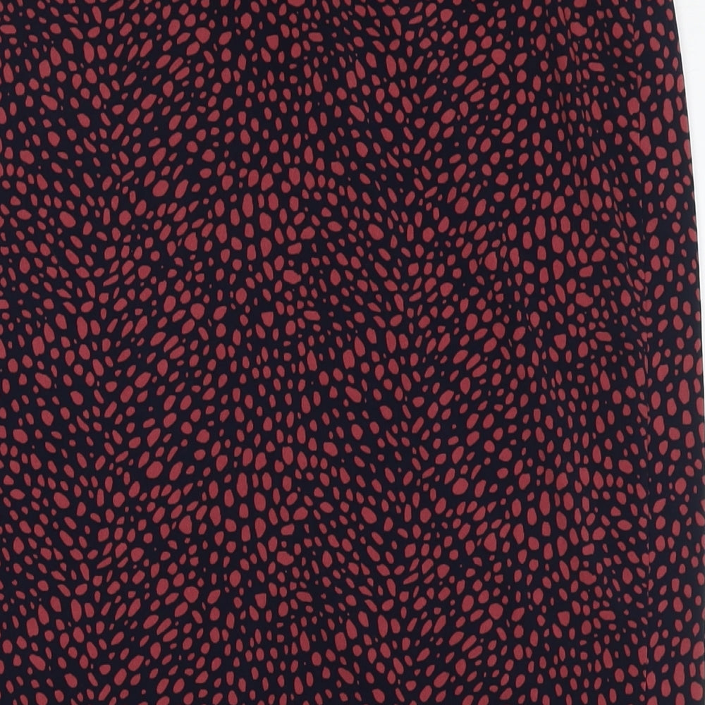 Oasis Womens Multicoloured Geometric Polyester A-Line Skirt Size S