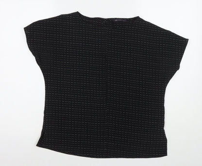 Womens UK Size 10 Marks and Spencer Black Basic Button-Up