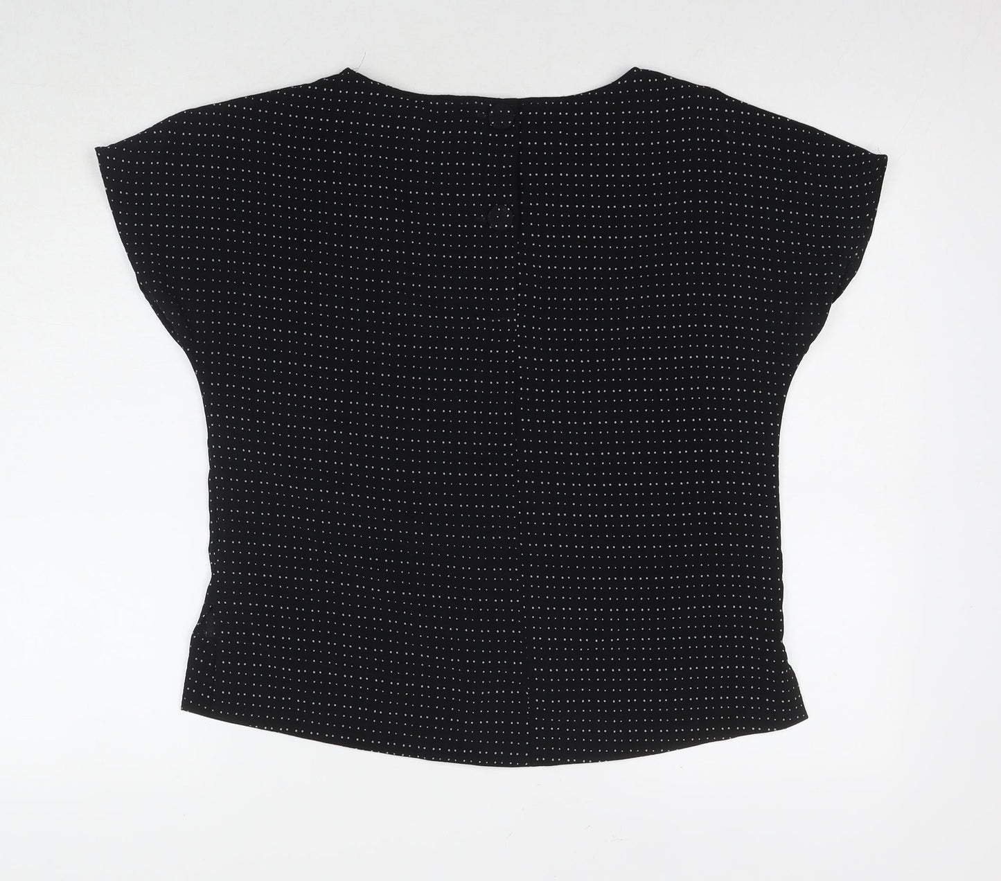 Womens UK Size 10 Marks and Spencer Black Basic Button-Up