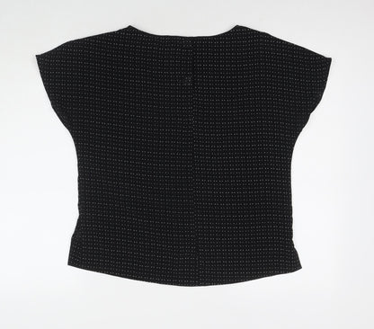 Womens UK Size 10 Marks and Spencer Black Basic Button-Up