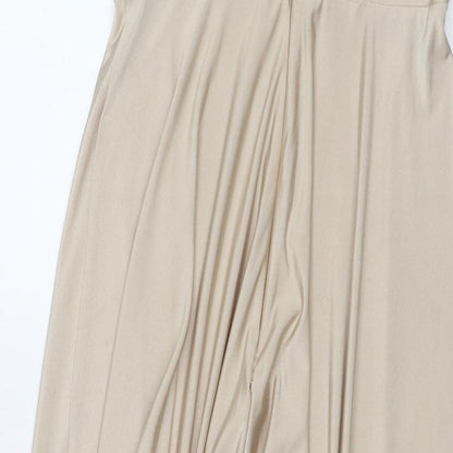 BiBA Womens Beige Polyester Maxi Size 8 V-Neck Zip