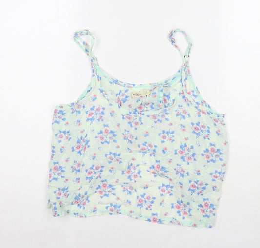 Womens UK Size L Hollister Blue Cropped Tank