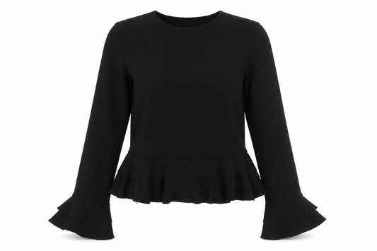 Womens UK Size 8 I SAW IT FIRST Black Basic Blouse