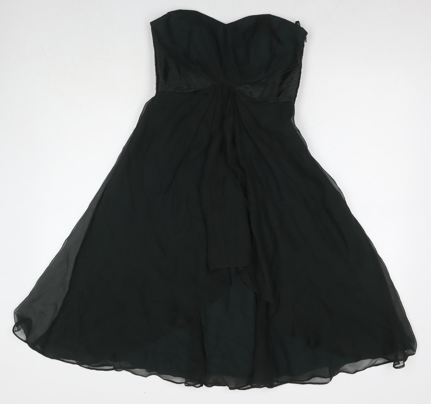 Coast Womens Green Polyester Fit & Flare Size 8 Sweetheart Zip - Strapless