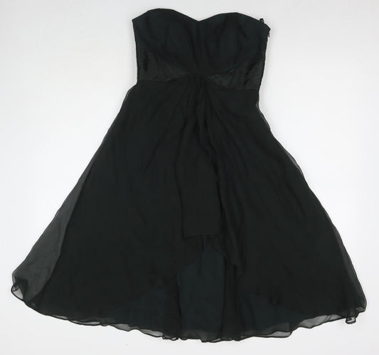 Coast Womens Green Polyester Fit & Flare Size 8 Sweetheart Zip - Strapless