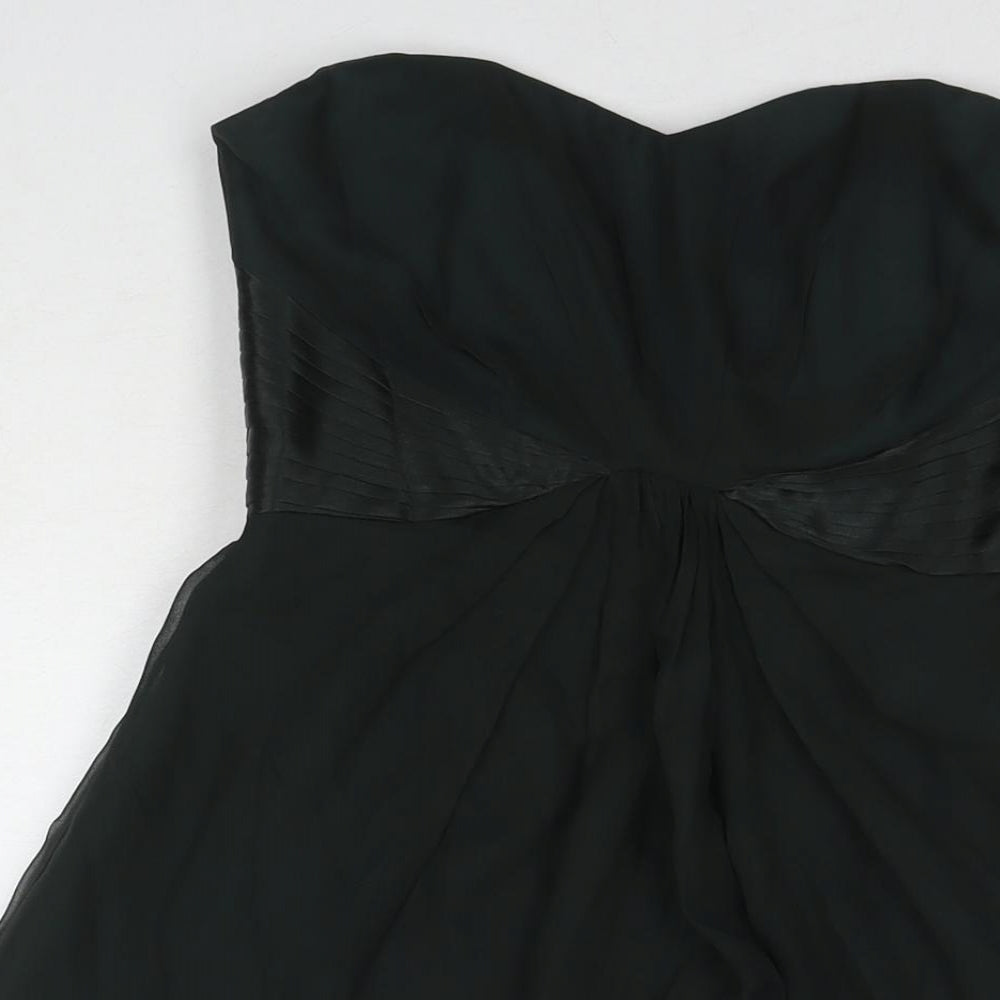 Coast Womens Green Polyester Fit & Flare Size 8 Sweetheart Zip - Strapless