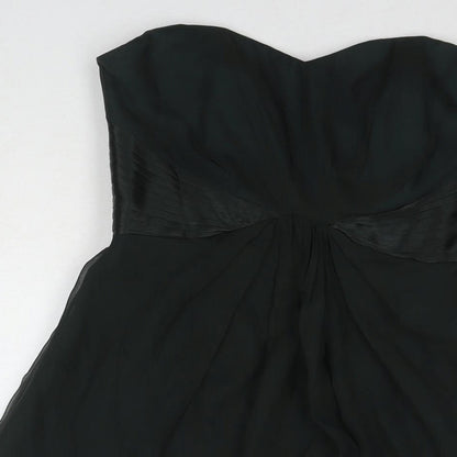 Coast Womens Green Polyester Fit & Flare Size 8 Sweetheart Zip - Strapless