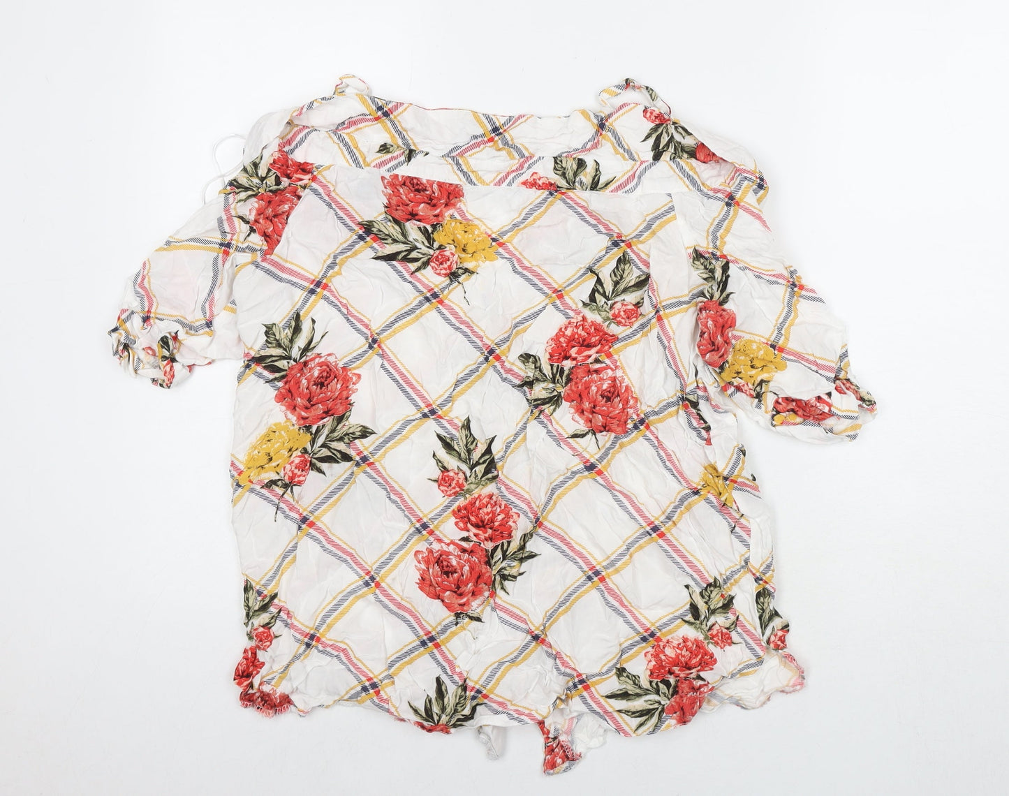 Womens UK Size 16 Select Multicoloured Basic Button-Up