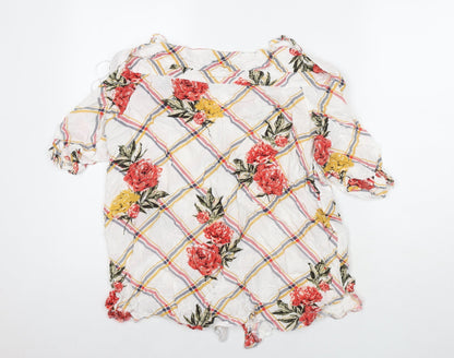 Womens UK Size 16 Select Multicoloured Basic Button-Up