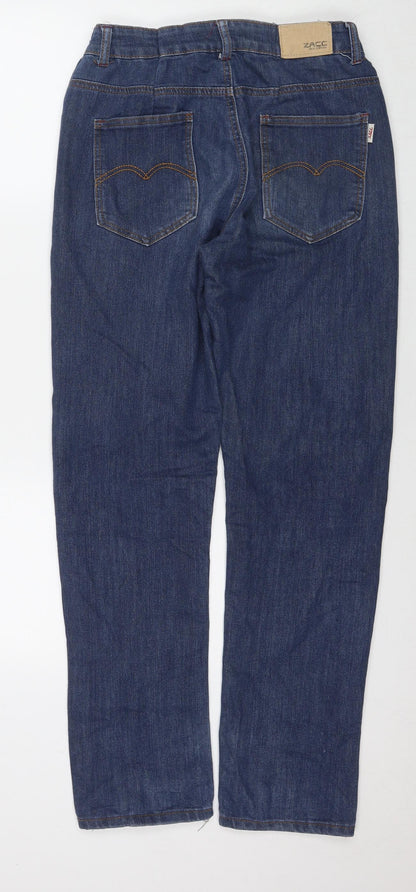 Zacc Mens Blue Cotton Straight Jeans Size 35 in L30 in Regular Zip