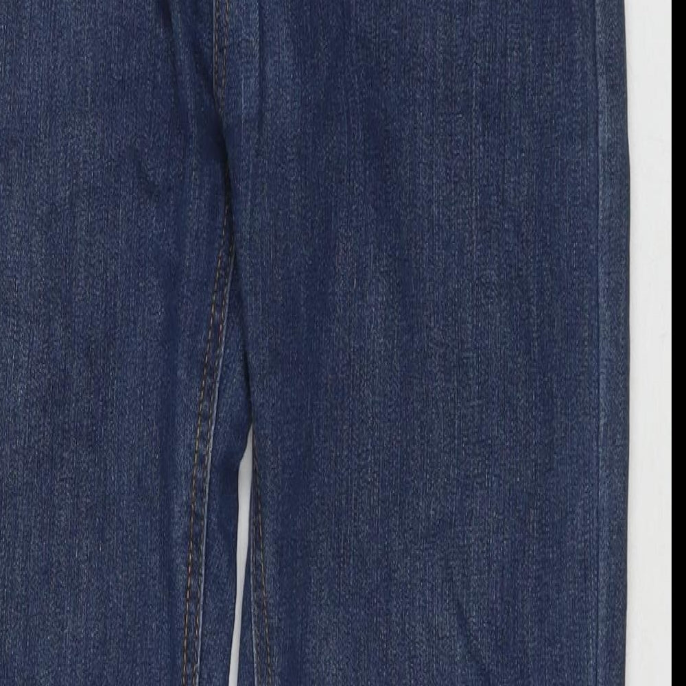 Zacc Mens Blue Cotton Straight Jeans Size 35 in L30 in Regular Zip