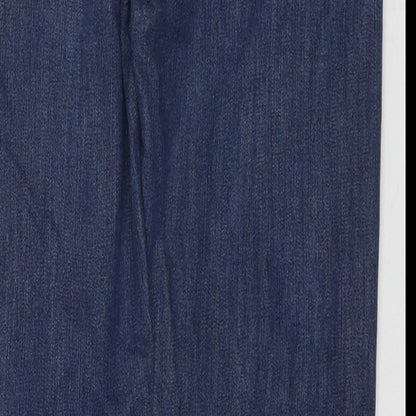 Zacc Mens Blue Cotton Straight Jeans Size 35 in L30 in Regular Zip
