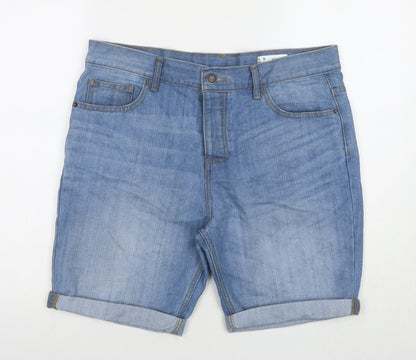 Denim & Co. Mens Blue Cotton Bermuda Shorts Size 36 in L10 in Regular Zip