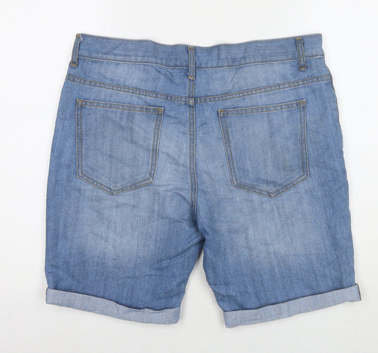 Denim & Co. Mens Blue Cotton Bermuda Shorts Size 36 in L10 in Regular Zip