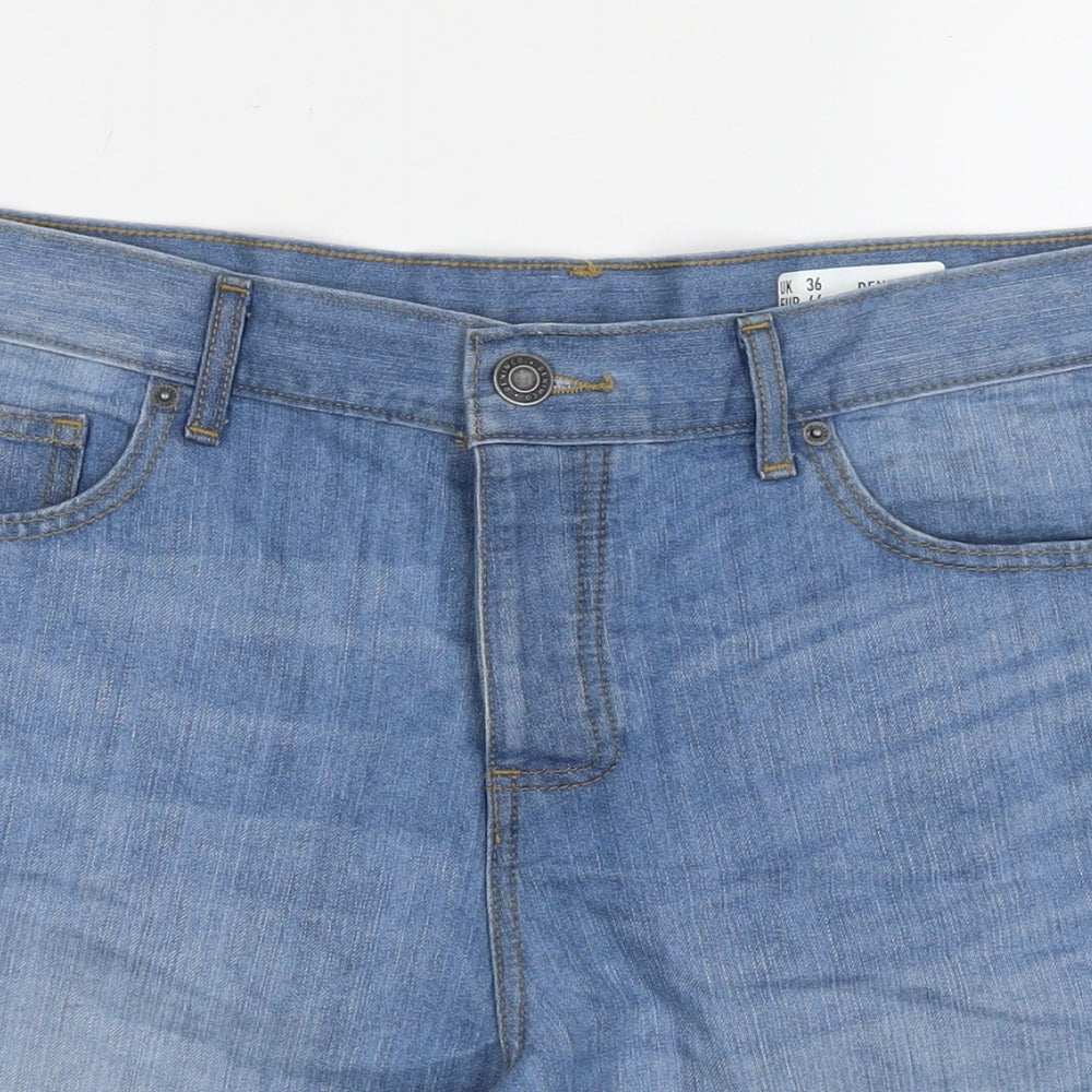 Denim & Co. Mens Blue Cotton Bermuda Shorts Size 36 in L10 in Regular Zip