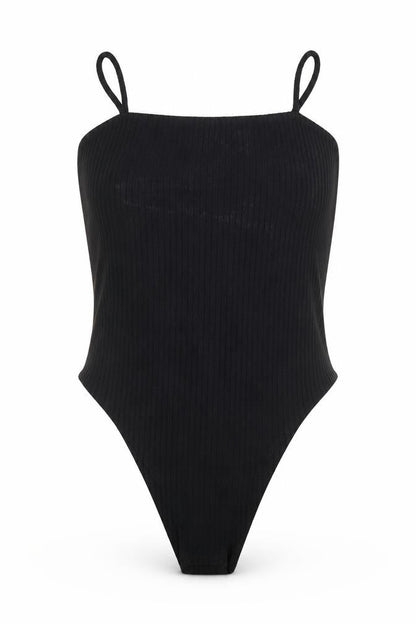 Womens UK Size 10 Topshop One-Piece Black Bodysuit