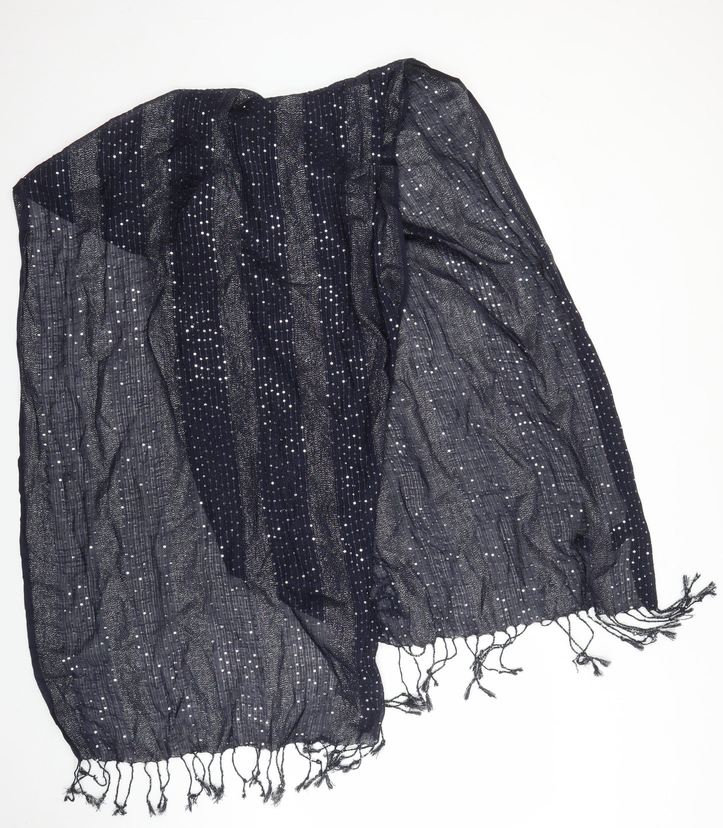 M&S Womens Blue Modal Scarf - Sequin Detail
