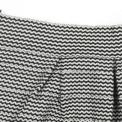 Tacera Womens Multicoloured Polyester A-Line Skirt Size M Zip