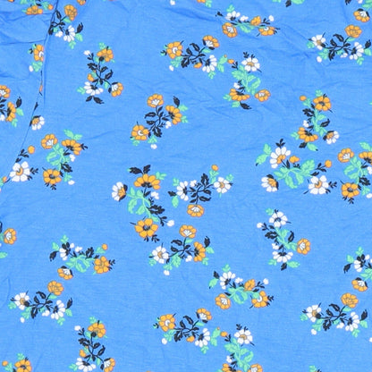 M&S Collection Womens Multicoloured Floral Viscose A-Line Size 16 Round Neck
