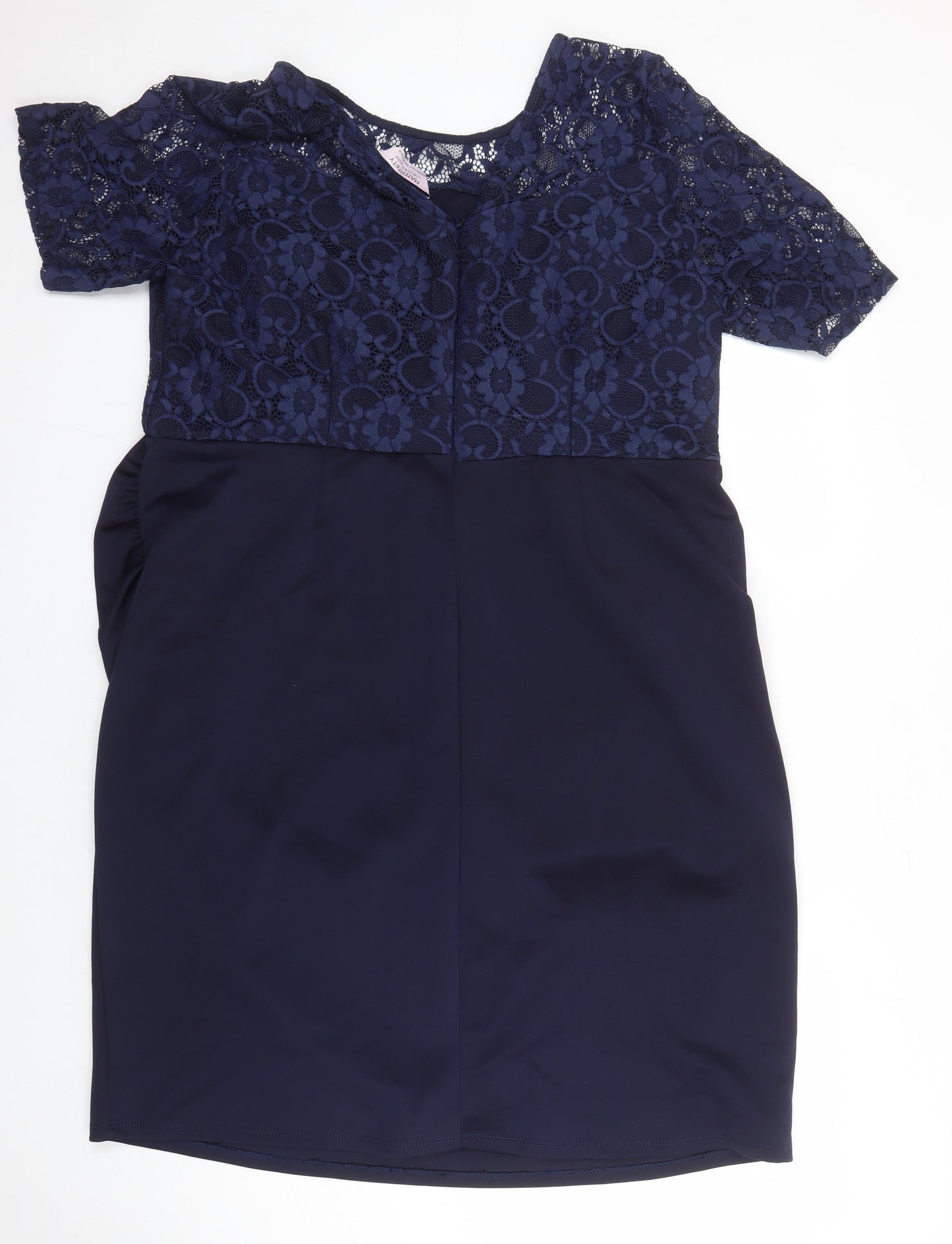 Dorothy Perkins Womens Blue Nylon A-Line Size 22 Round Neck Zip - Maternity