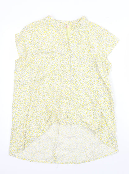 Kristina Anna Womens Multicoloured Floral 100% Cotton Basic Button-Up Size M Henley