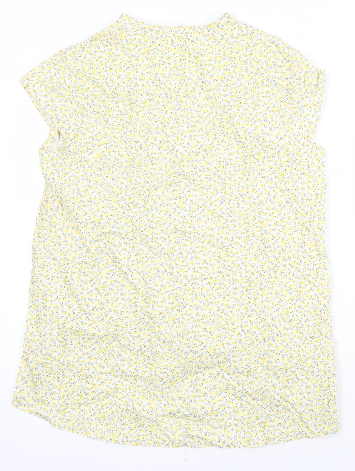 Kristina Anna Womens Multicoloured Floral 100% Cotton Basic Button-Up Size M Henley