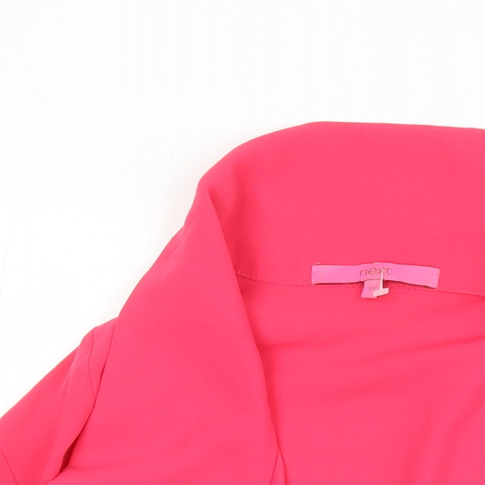 Womens UK Size 10 NEXT Pink Kimono Blouse
