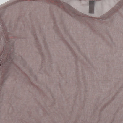 Womens UK Size S H&M Pink Basic T-Shirt