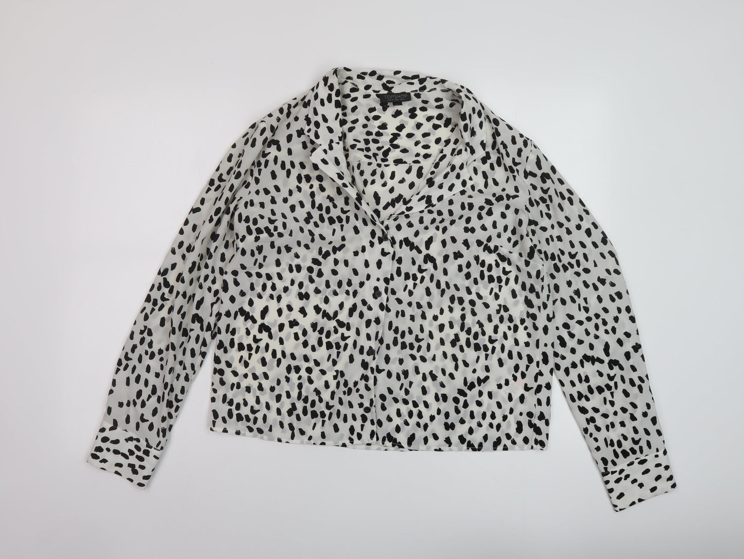 Womens UK Size 12 Topshop Ivory Basic Blouse