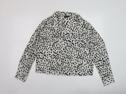 Womens UK Size 12 Topshop Ivory Basic Blouse