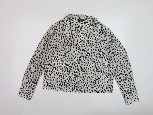 Womens UK Size 12 Topshop Ivory Basic Blouse