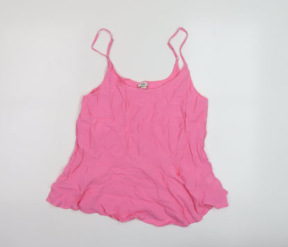 Womens UK Size 12 River Island Pink Basic T-Shirt