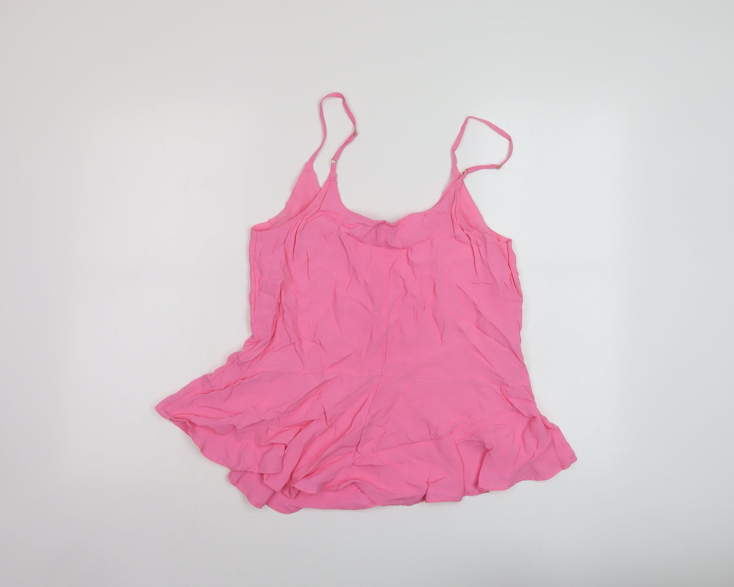 Womens UK Size 12 River Island Pink Basic T-Shirt