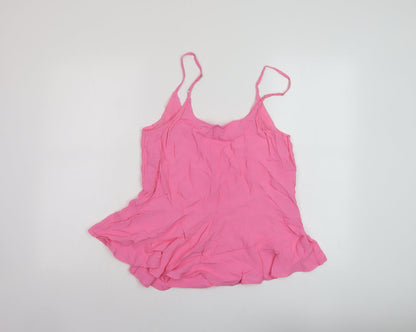 Womens UK Size 12 River Island Pink Basic T-Shirt