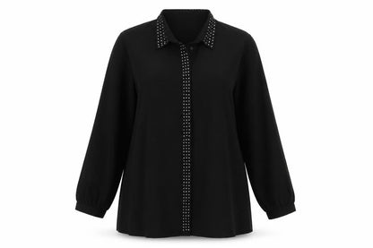 Womens UK Size 20 MICHA Black Basic Button-Up