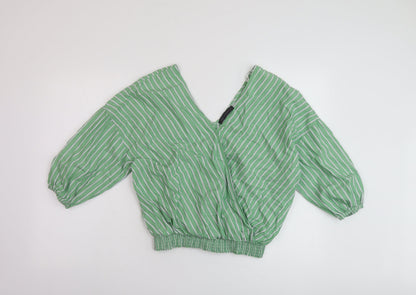 Womens UK Size 14 Marks and Spencer Green Basic Blouse
