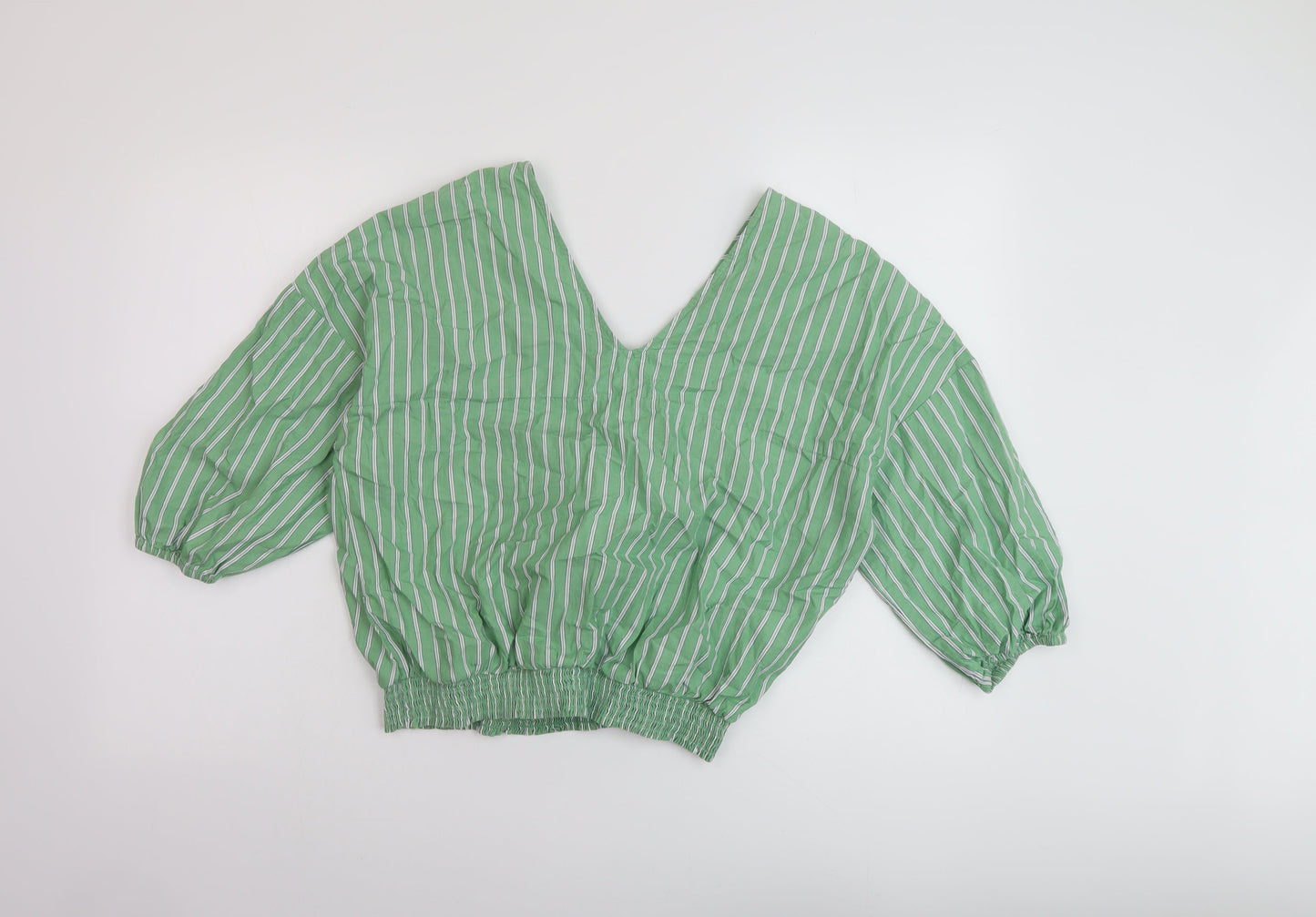 Womens UK Size 14 Marks and Spencer Green Basic Blouse