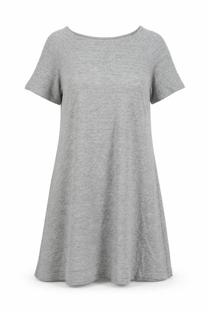 Uniqlo Womens Grey Cotton A-Line Size M Round Neck Pullover