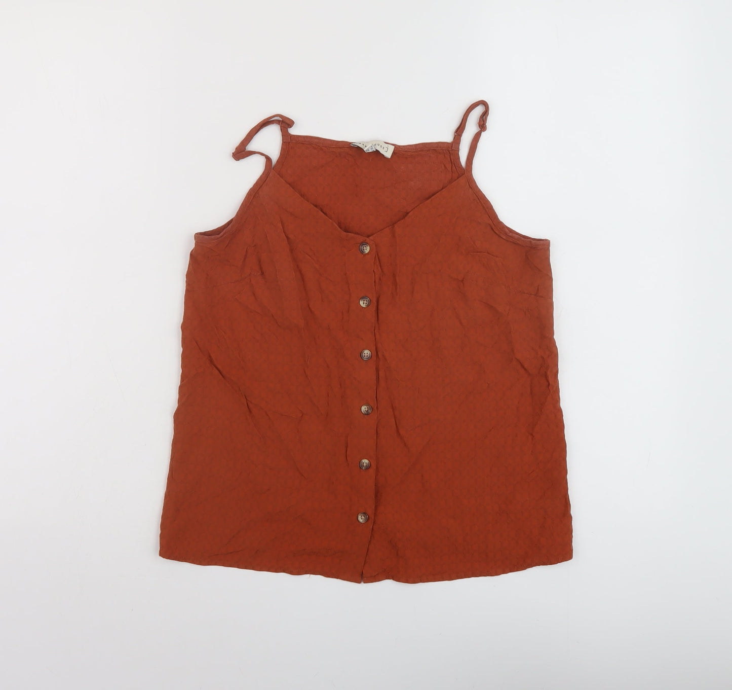 Womens UK Size 8 Warehouse Brown Basic Tank