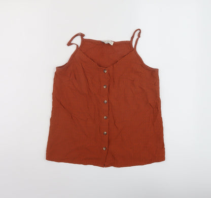 Womens UK Size 8 Warehouse Brown Basic Tank