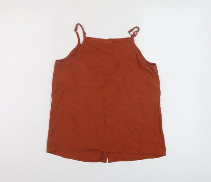 Womens UK Size 8 Warehouse Brown Basic Tank