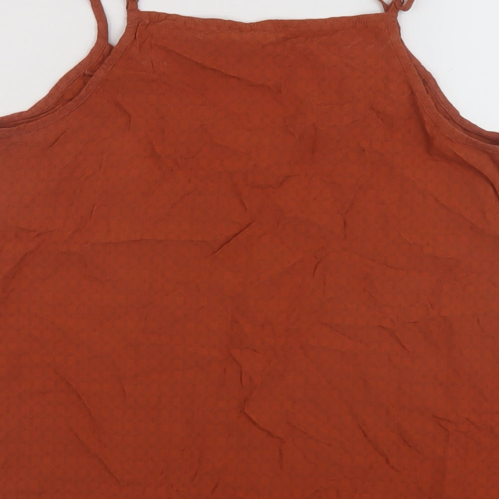 Womens UK Size 8 Warehouse Brown Basic Tank