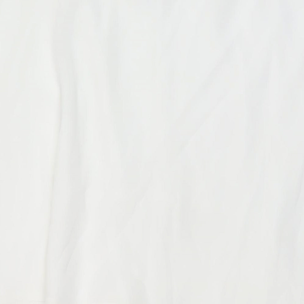 Nightingales Womens White Polyester A-Line Skirt Size 24